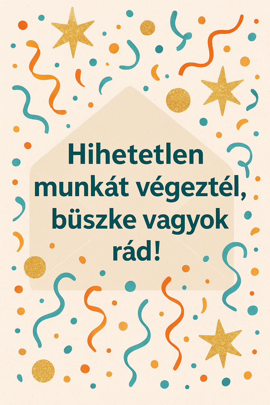 Gratulálok a kiváló teljesítményedhez!